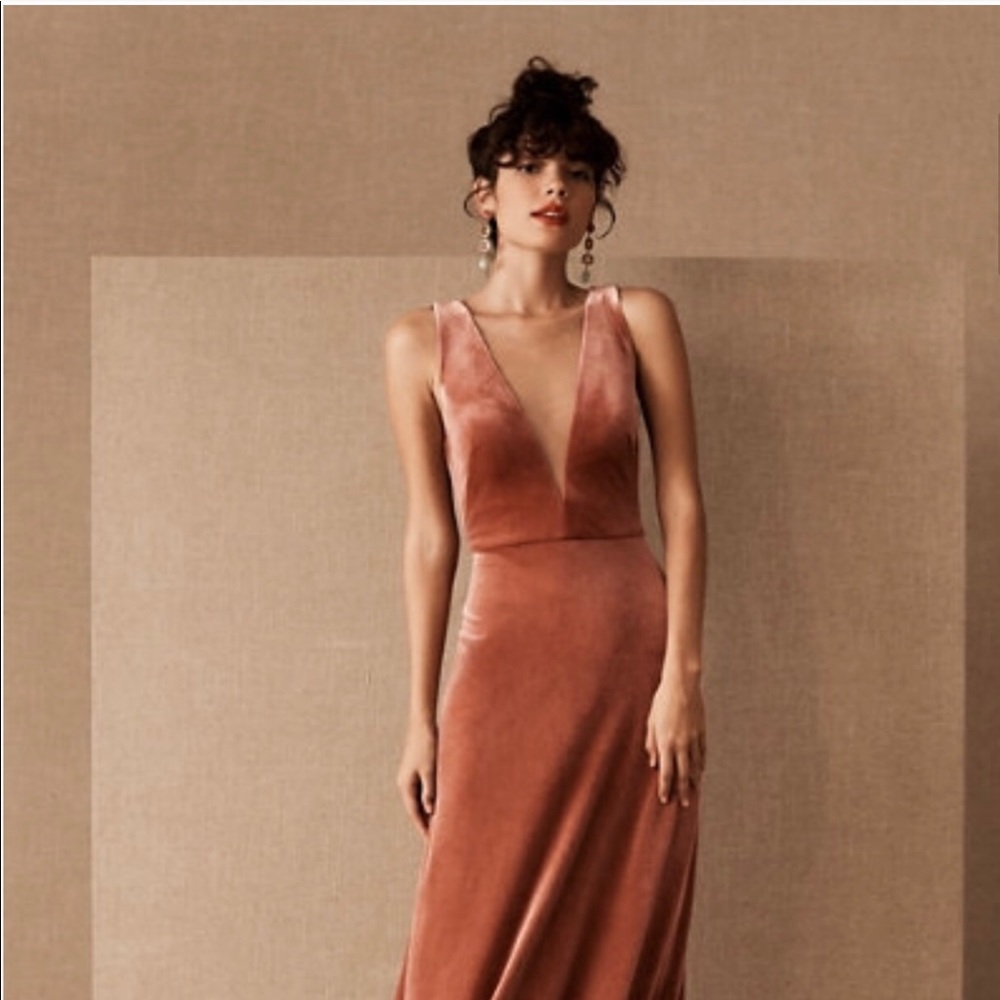 Jenny Yoo Logan Velvet Maxi Dress